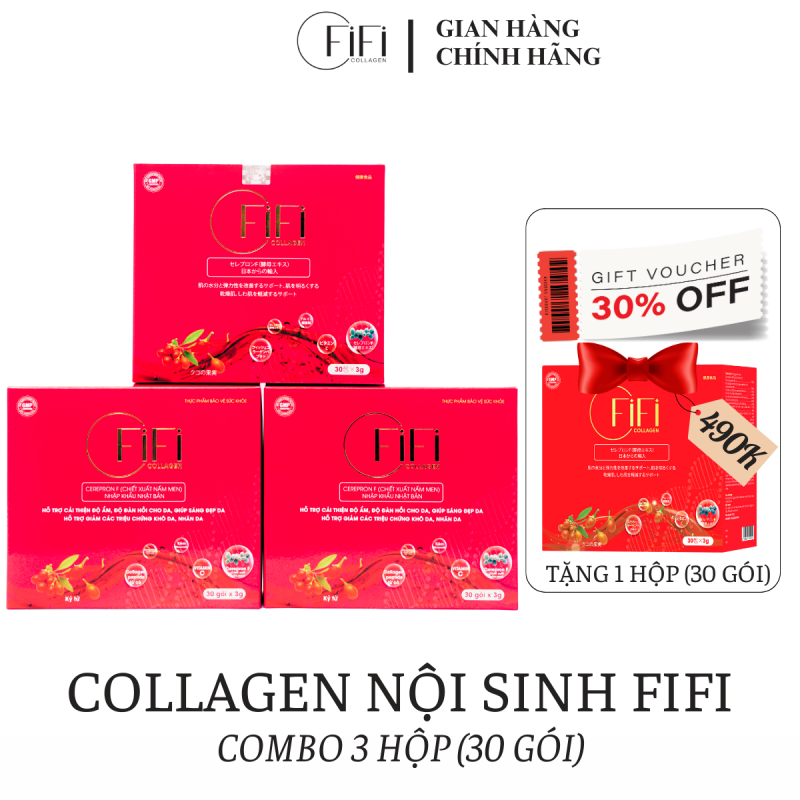 Combo 03 Hộp | FiFi Collagen Nội Sinh | Chống Lão Hóa Và Cân Bằng Nội Tiết