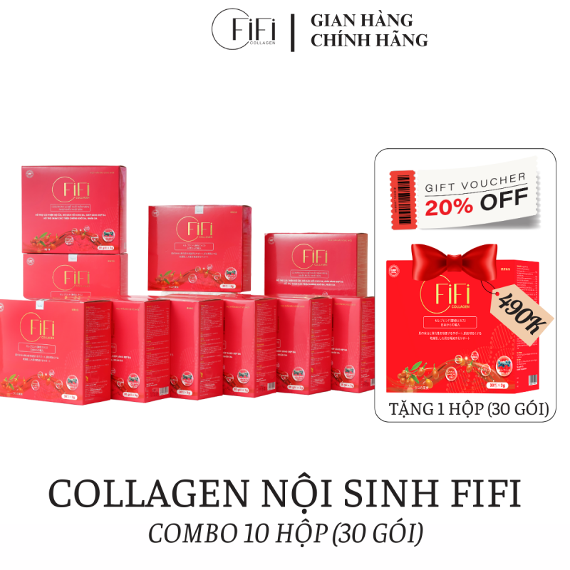 Combo 10 Hộp | FiFi COLLAGEN NỘI SINH| Chống Lão Hóa Và Cân Bằng Nội Tiết