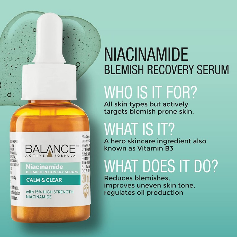 Tinh chất BALANCE Active Skincare Niacinamide Blemish Recovery Serum