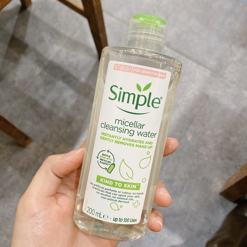 Nước Tẩy Trang Simple  Kind To Skin Micellar Cleansing Water- 200ML