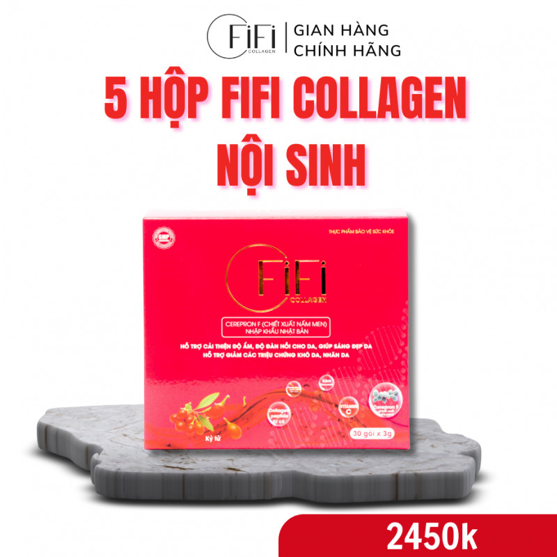 Combo 05 Hộp | FiFi Collagen Nội Sinh | Chống Lão Hóa Và Cân Bằng Nội Tiết